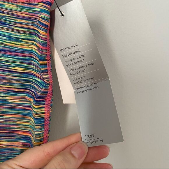 Ideology Women’s Mid Rise Fitted Crop Colorful Leggings XS - Picture 2 of 4